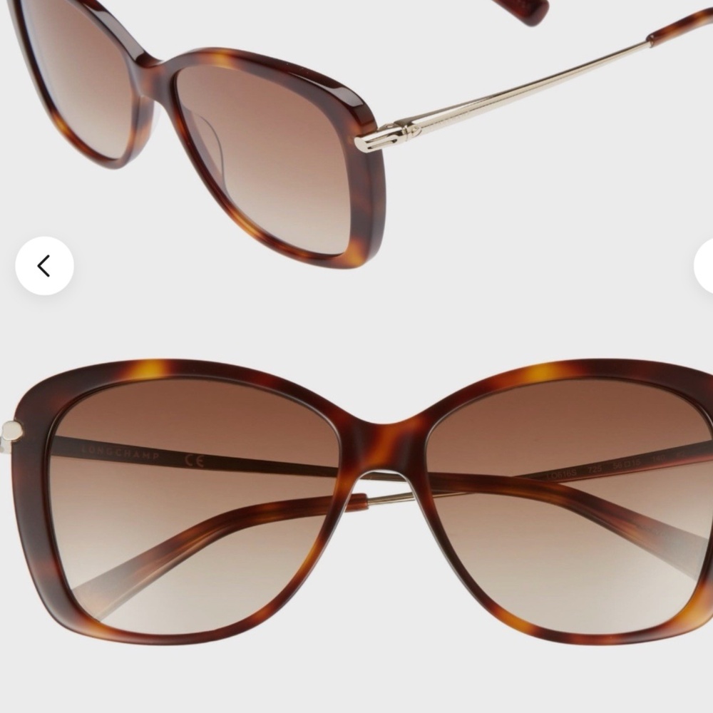 Longchamp 56mm Gradient Lens Butterfly Sunglasses - Picture 9 of 9